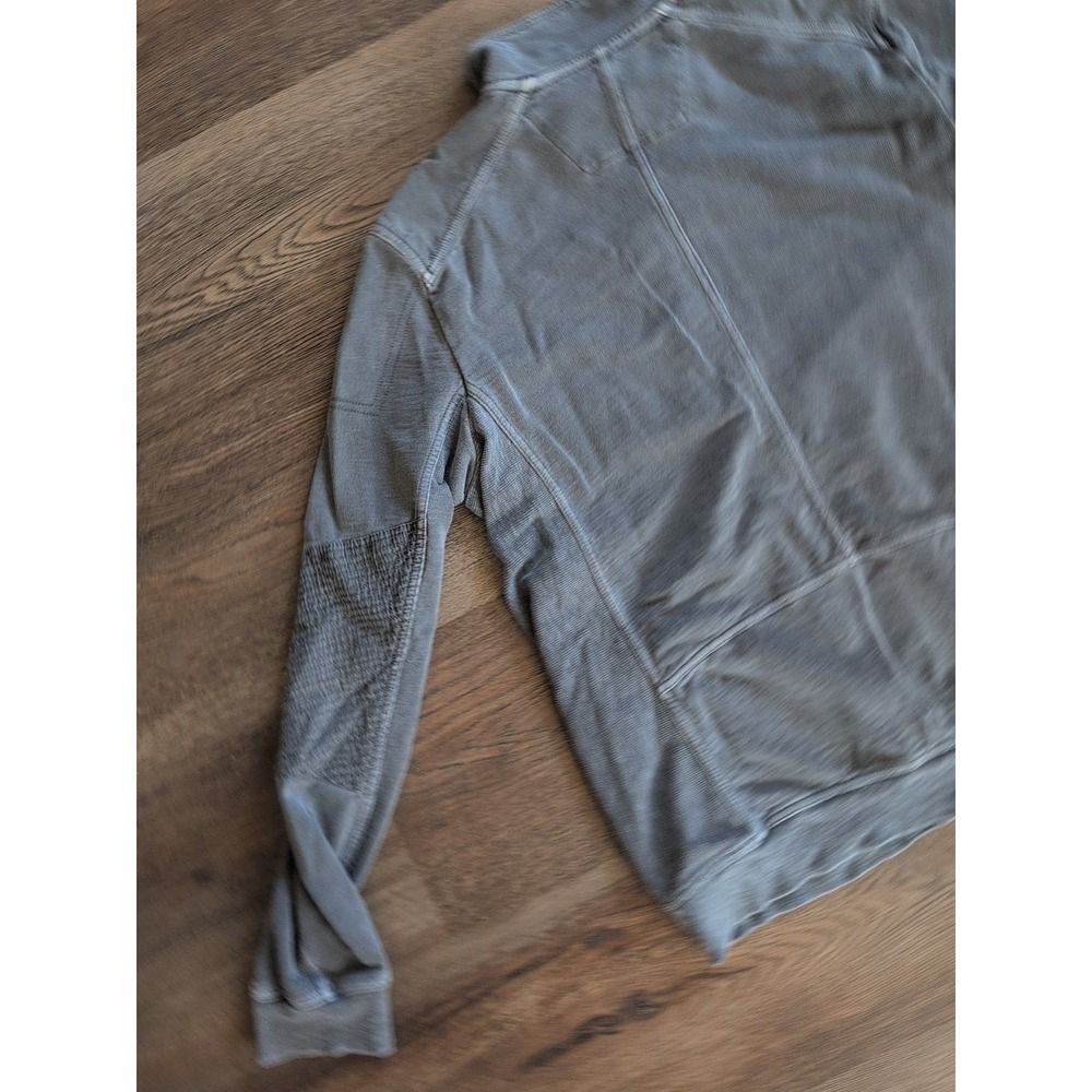 Calvin Klein Full Zip Mock Neck Jersey Jacket Gray Tag Large Fit Medium Y2k Vtg - Picture 15 of 16